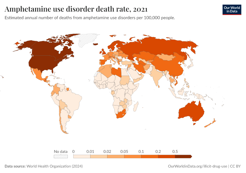 A thumbnail of the "Amphetamine use disorder death rate" chart