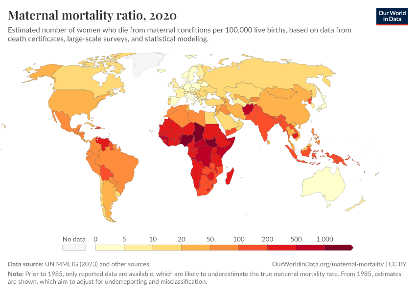 A thumbnail of the "Maternal mortality ratio" chart