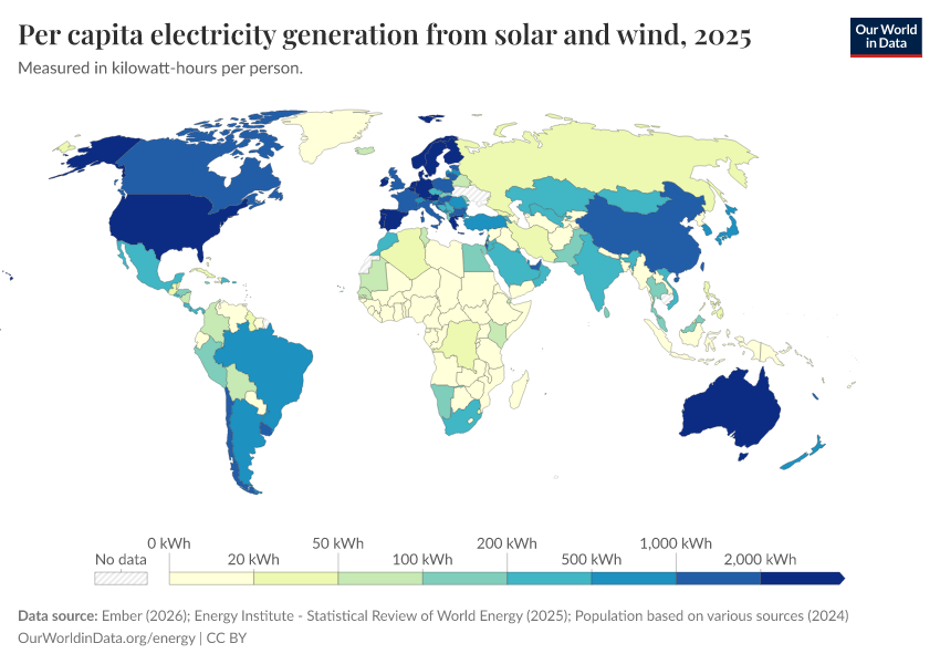A thumbnail of the "Per capita electricity generation from solar and wind" chart