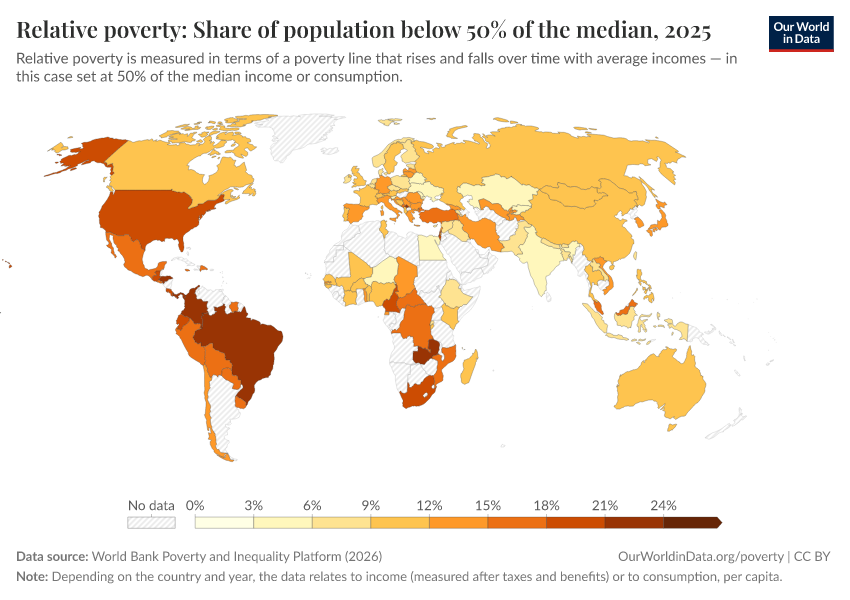 A thumbnail of the "Relative poverty: Share of population below 50% of the median" chart