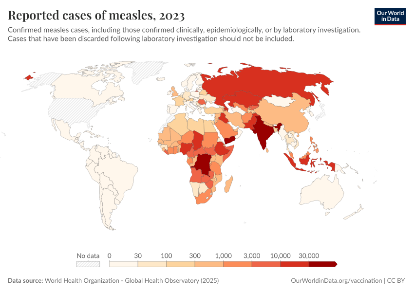 A thumbnail of the "Reported cases of measles" chart